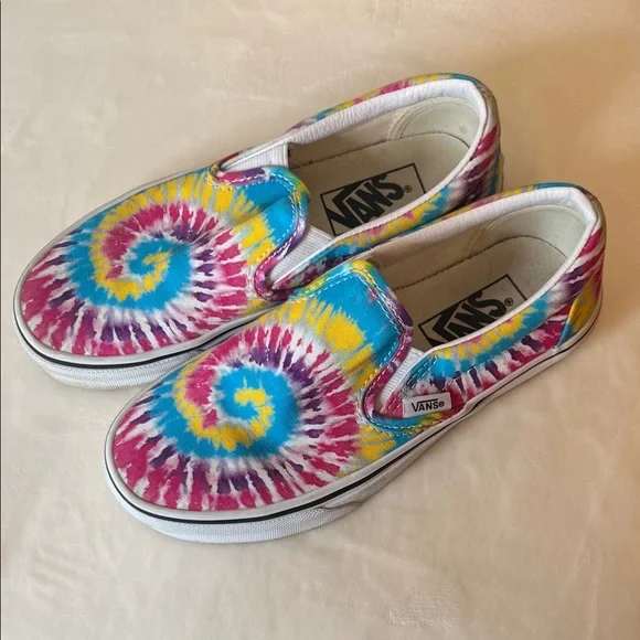 Vans Classic Slip-On Shoes – Tie-Dye Spiral – Women’s 5 / Men’s 3.5 - Picture 3 of 10